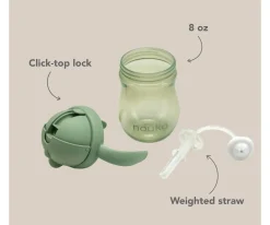 Taza Antiderrame Non-Spill con Pajita Flexible con Peso 240ml Wave