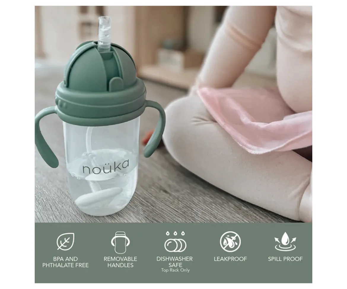 Taza Antiderrame Non-Spill con Pajita Flexible con Peso 260ml Wave