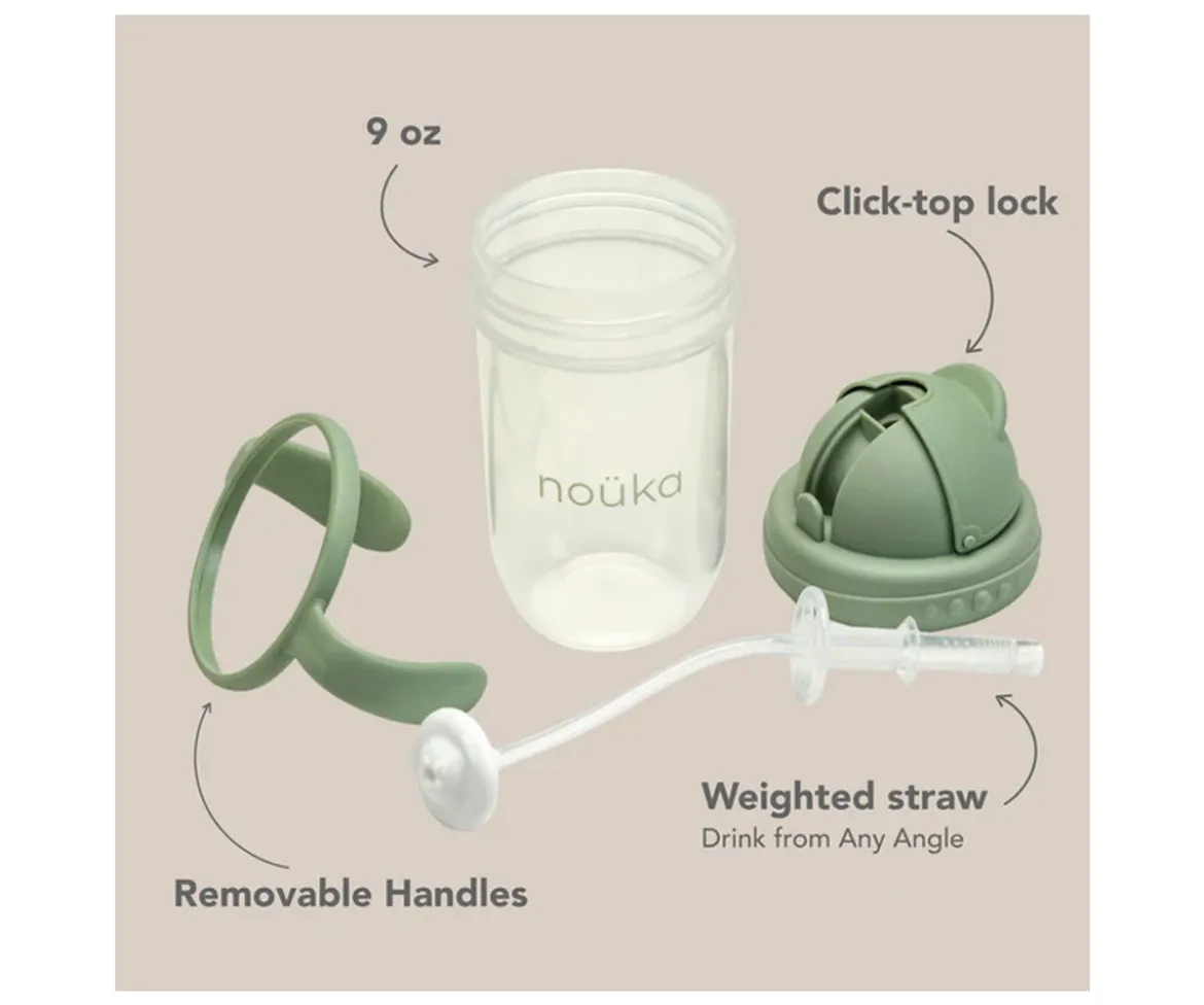 Taza Antiderrame Non-Spill con Pajita Flexible con Peso 260ml Wave