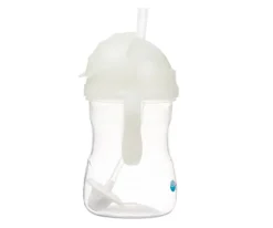 Taza Con Pajita Flexible Brilla en la Oscuridad