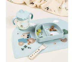 Taza de Aprendizaje Tritán Tiny Farm Blue