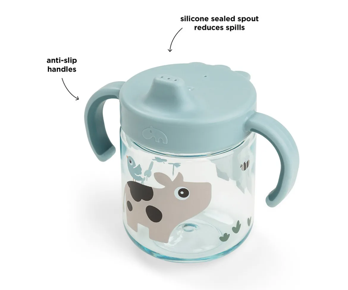 Taza de Aprendizaje Tritán Tiny Farm Blue