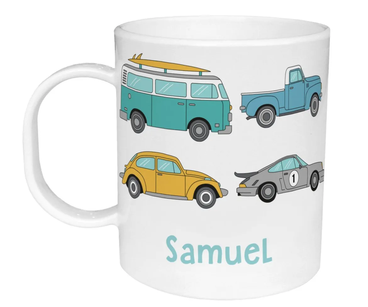 Taza de Plástico Personalizada Coches