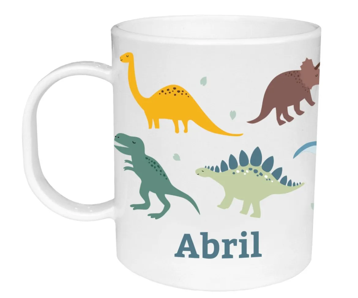Taza de Plástico Personalizada Mundo Dinosaurios