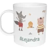 Taza de Plástico Personalizada The Three Little Pigs