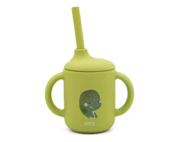 Taza de Silicona con Pajita Dinosaurio 120ml