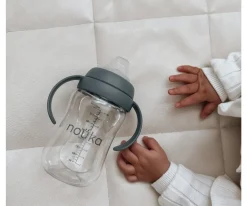Taza Transitional con Pajita Flexible con Peso 240ml Soft Sand