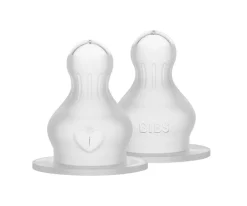 2 Tetinas Silicona Biberón BIBS Flujo Lento