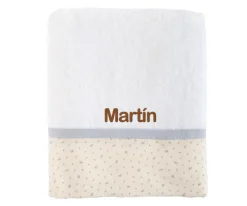 Toalla de Baño Flor Azul Personalizable