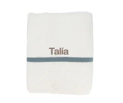 Toalla de Baño Rainbow Dots Azul Personalizable