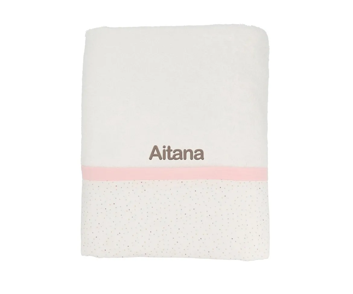 Toalla de Baño Rainbow Dots Rosa Personalizable