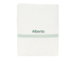 Toalla de Baño Rainbow Dots Verde Personalizable