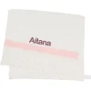 Toalla Guardería Rainbow Dots Rosa Personalizable