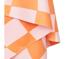 Toalla Playa Extra Large Microfibra Summer Check Naranja Personalizable