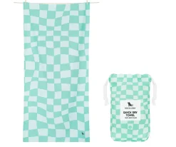 Toalla Playa Extra Large Microfibra Summer Check Verde Personalizable