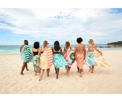 Toalla Playa Extra Large Microfibra Summer Check Verde Personalizable