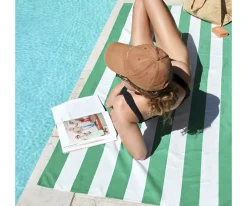Toalla Playa Large Microfibra Cabana Cancún Verde Personalizable
