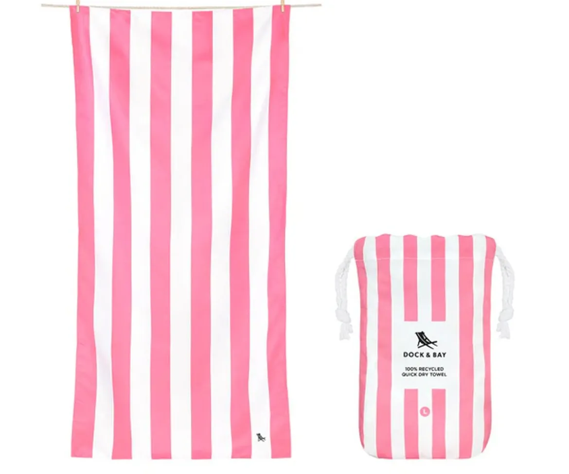 Toalla Playa Large Microfibra Cabana Malibu Pink Personalizada