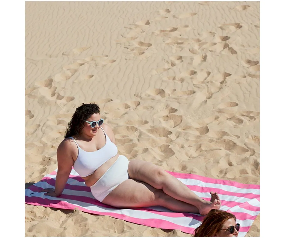 Toalla Playa Large Microfibra Cabana Malibu Pink Personalizada
