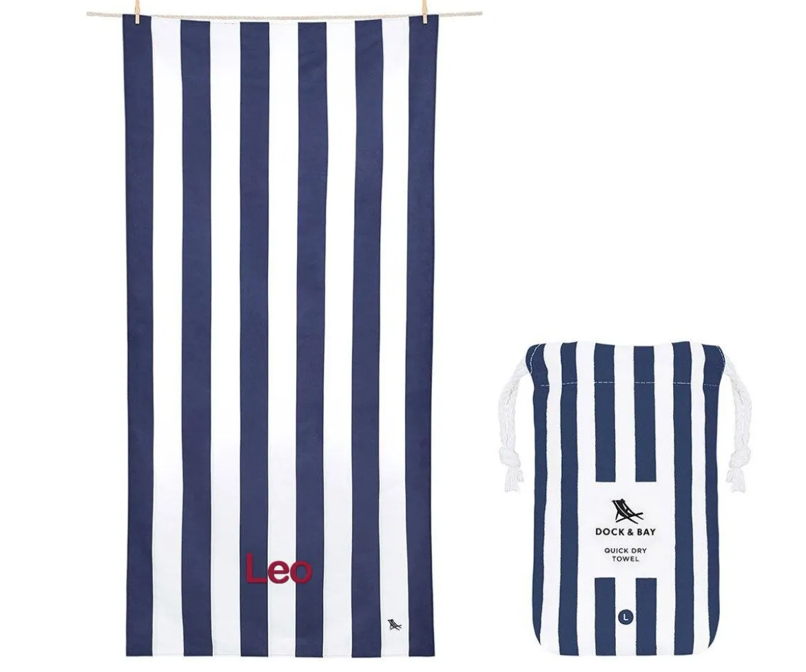 Toalla Playa Large Microfibra Cabana Navy Personalizada