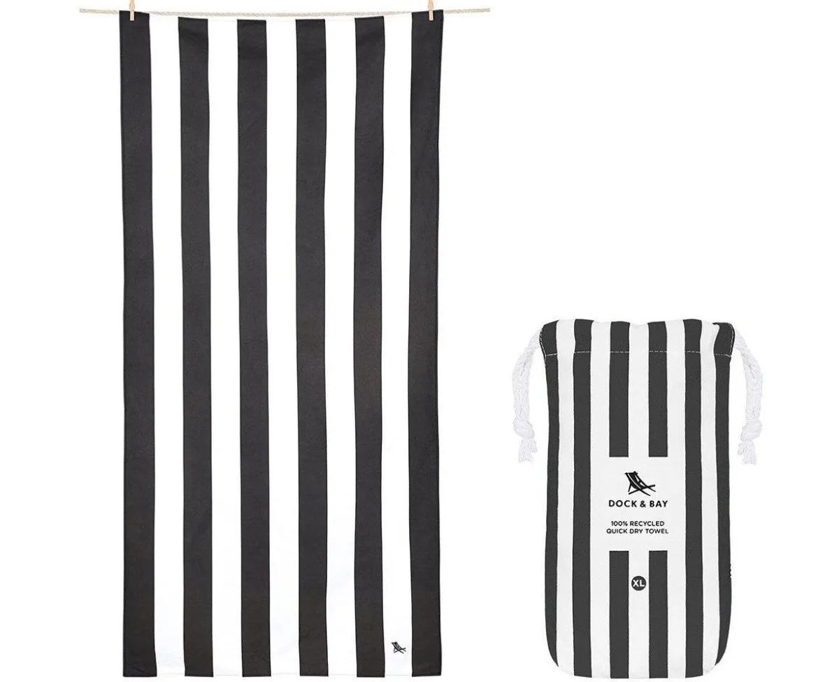 Toalla Playa Large Microfibra Cabana Negra Personalizable