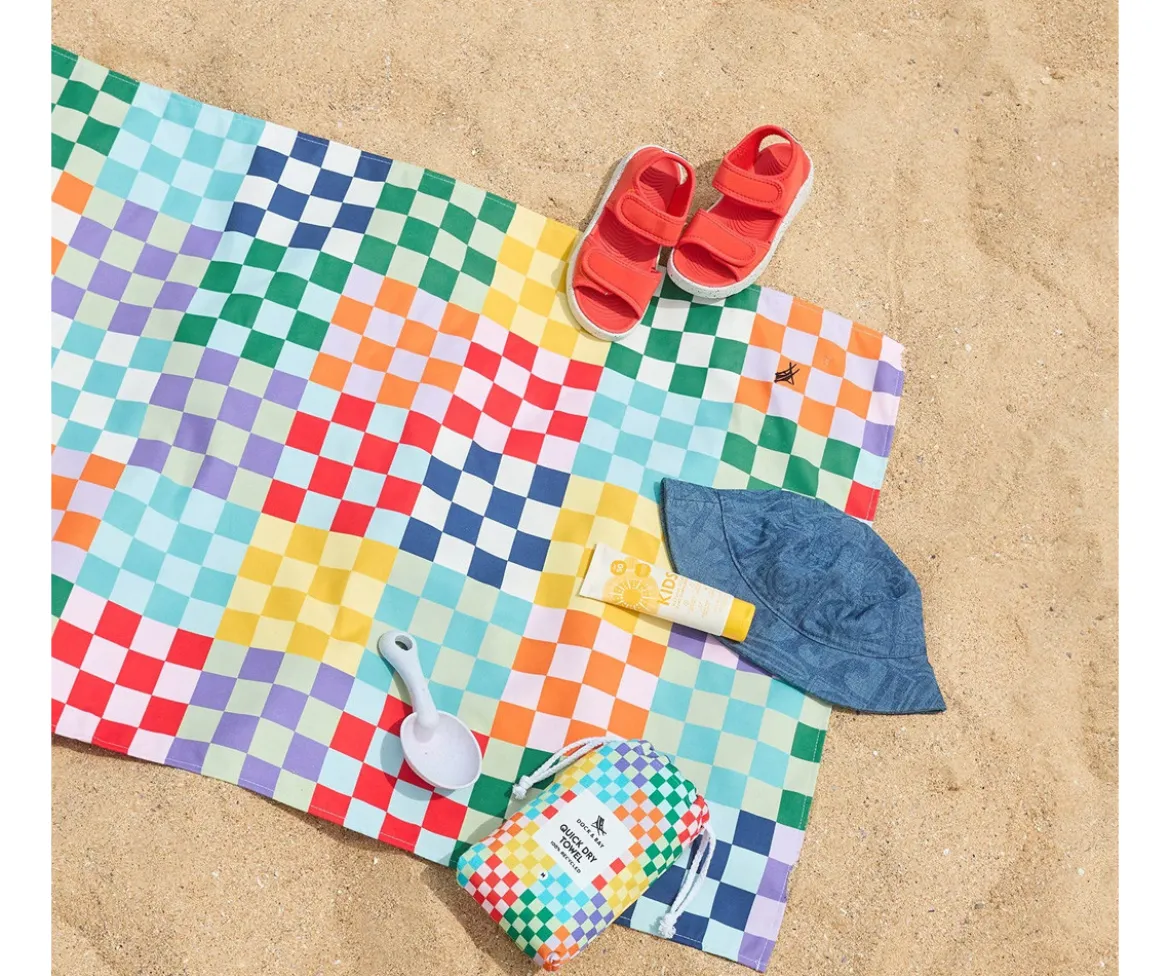 Toalla Playa Large Microfibra Check Me Out Personalizable