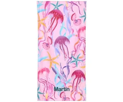 Toalla Playa Large Microfibra Jellyfish Personalizable
