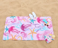 Toalla Playa Large Microfibra Jellyfish Personalizable