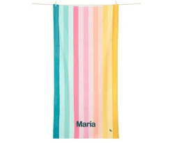 Toalla Playa Large Microfibra Summer Coastal Candy Personalizable