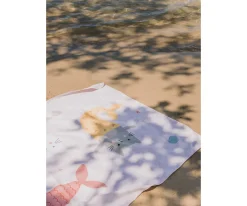 Toalla Playa Microfibra Mermaid Cats Personalizable