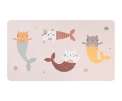 Toalla Playa Microfibra Mermaid Cats Personalizable