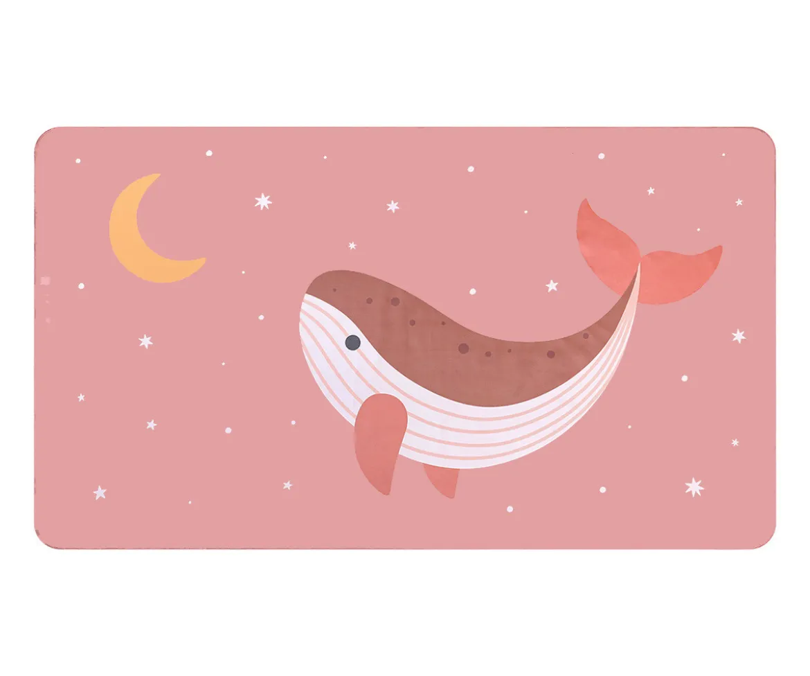 Toalla Playa Microfibra Whale Pink Personalizable