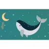 Toalla Playa Microfibra Whale Teal Personalizable