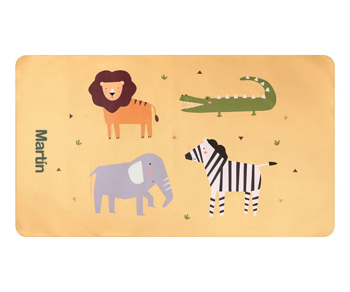 Toalla Playa Microfibra Wild Animals Personalizable