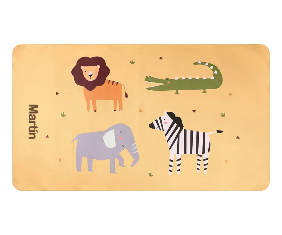 Toalla Playa Microfibra Wild Animals Personalizable