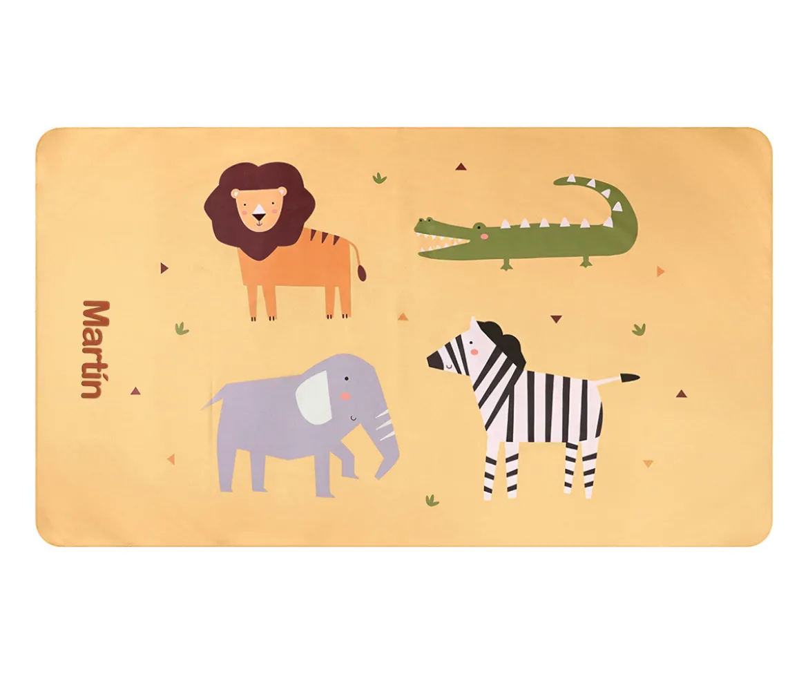 Toalla Playa Microfibra Wild Animals Personalizable