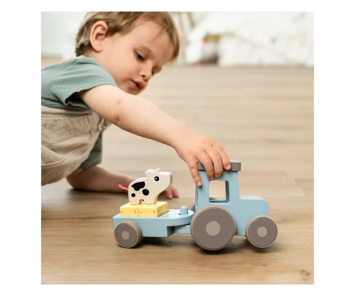 Tracto de Madera Tiny Farm Dotti Azul