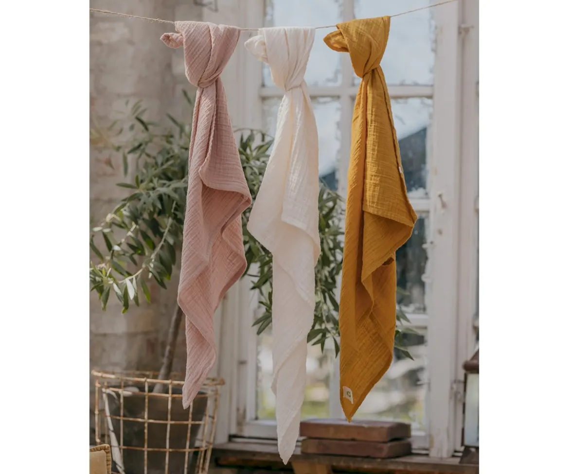 2 Trapitos Muselinas BIBS Ivory