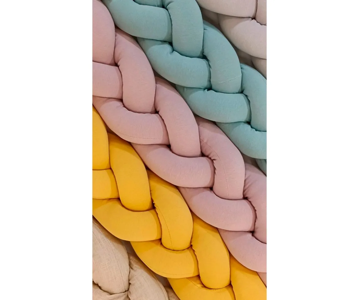 Trenza Protector de Cuna Lino Natural 180 cm