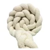 Trenza Protector de Cuna Teddy 180 cm Blanca