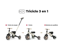 Triciclo y Bicicleta de Equilibrio Trike Stager 3 en 1 Beige (2-6 años)