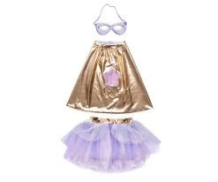 Tutú, Capa y Máscara Super-Duper Metallic Rose Gold/Lilac 4-6 años
