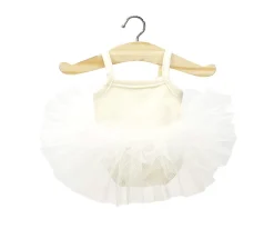 Tutu Célestine en Jersey y Tul Color Crudo para Muñeco Gordis