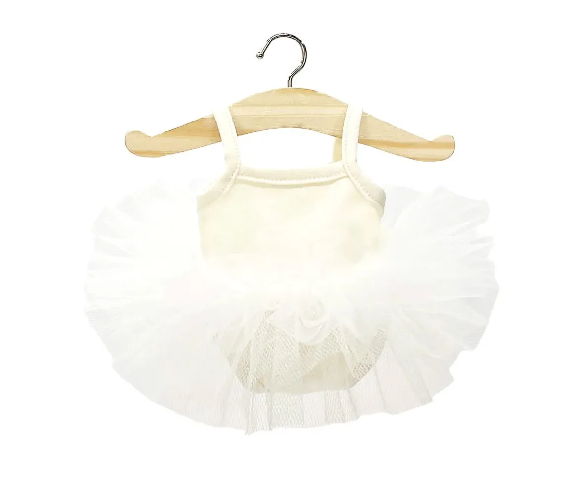 Tutu Célestine en Jersey y Tul Color Crudo para Muñeco Gordis
