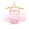 Tutu Célestine en Jersey y Tul Color Fraise para Muñeco Gordis