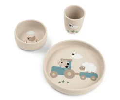 Vajilla Foodie con Ventosa Tiny Farm Sand