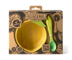 Vajilla Infantil Bol y Cuchara de Madera Lou The Lemon