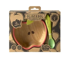 Vajilla Infantil Bol y Cuchara de Madera Pepa The Apple
