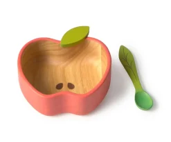 Vajilla Infantil Bol y Cuchara de Madera Pepa The Apple