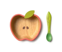 Vajilla Infantil Bol y Cuchara de Madera Pepa The Apple